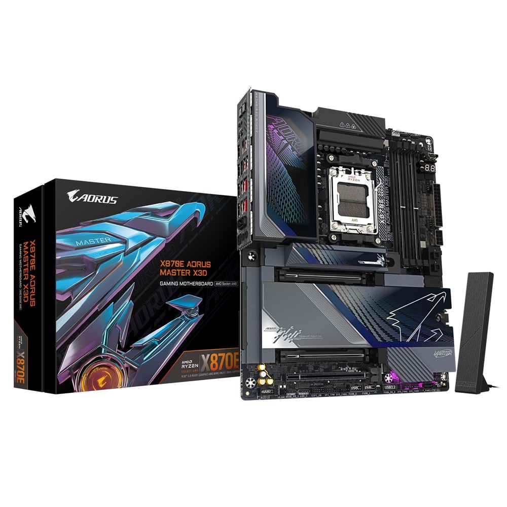 GIGABYTE X870E AORUS MASTER X3D DDR5 M.2 HDMI DP ATX AM5