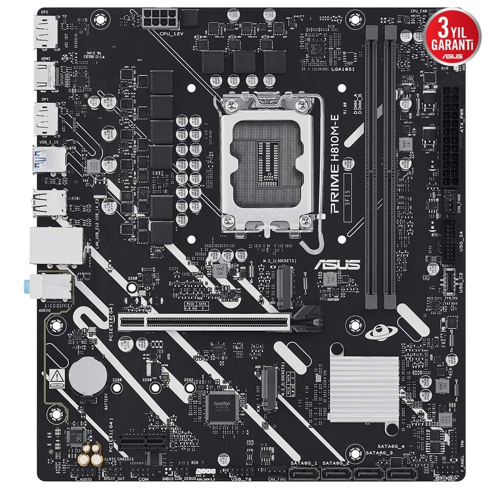 ASUS PRIME H810M-E-CSM INTEL 1851 ANAKART
