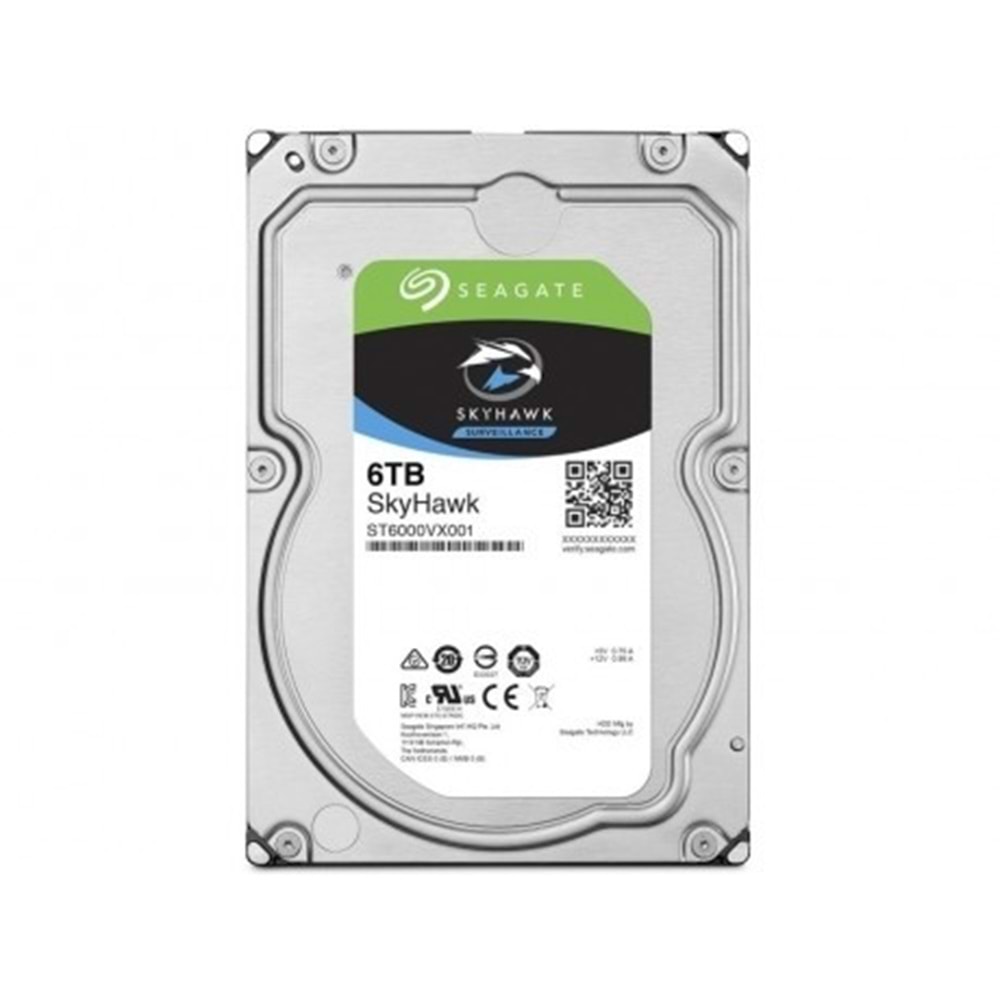 6TB SEAGATE SKYHAWK 256 MB 7/24 RV ST6000VX001