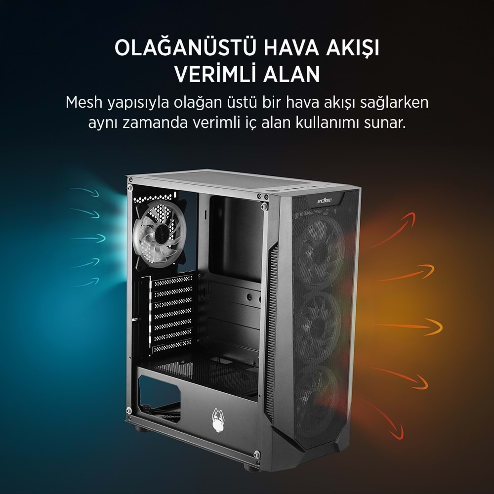 JAMES DONKEY HELIX H800 4XRBW ATX 650W GAMING KASA