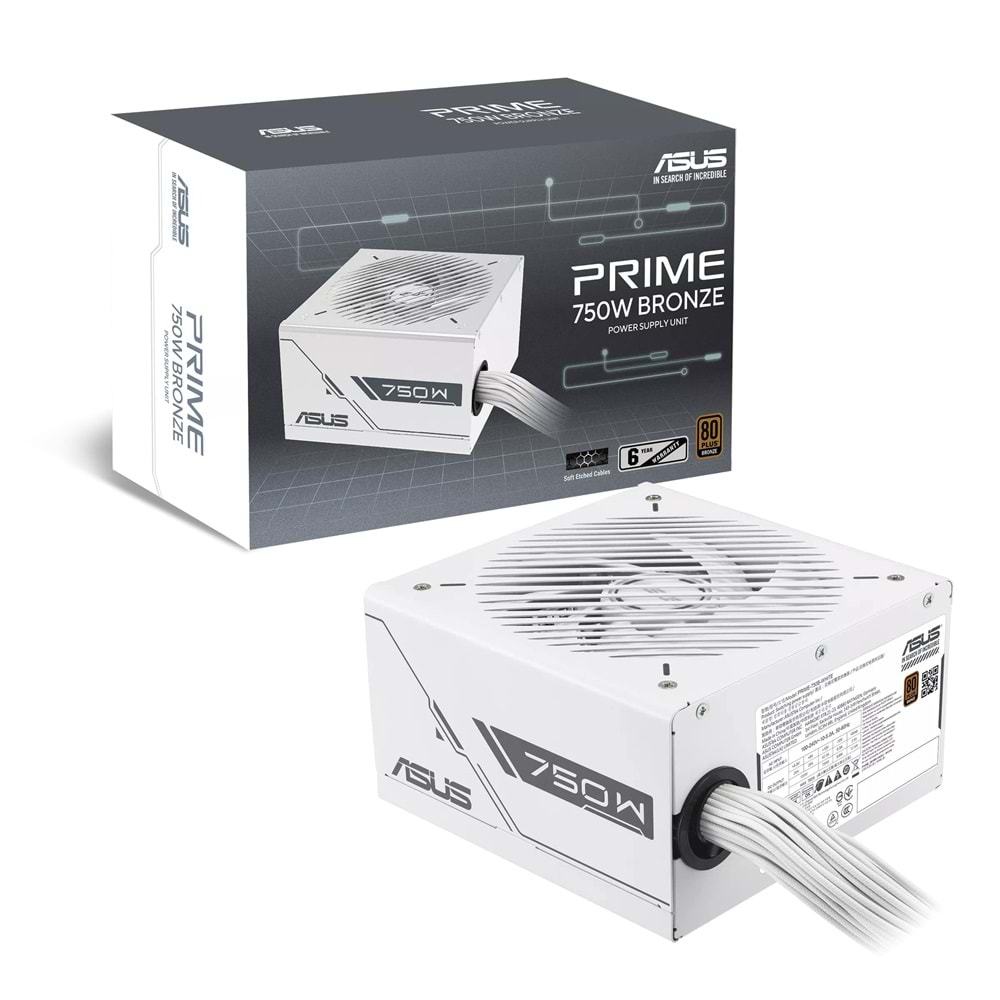 ASUS PRIME 750B WHITE BRONZE 750W, 80+ 135MM FAN GÜÇ KAYNAĞI