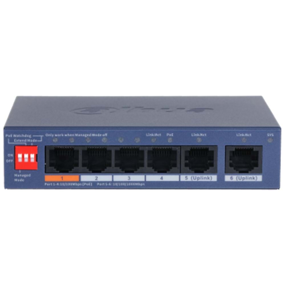 DAHUA CS4006-4ET2GT-60 4XFE-2XGE POE YÖNETİLEBİLİR SWİTCH