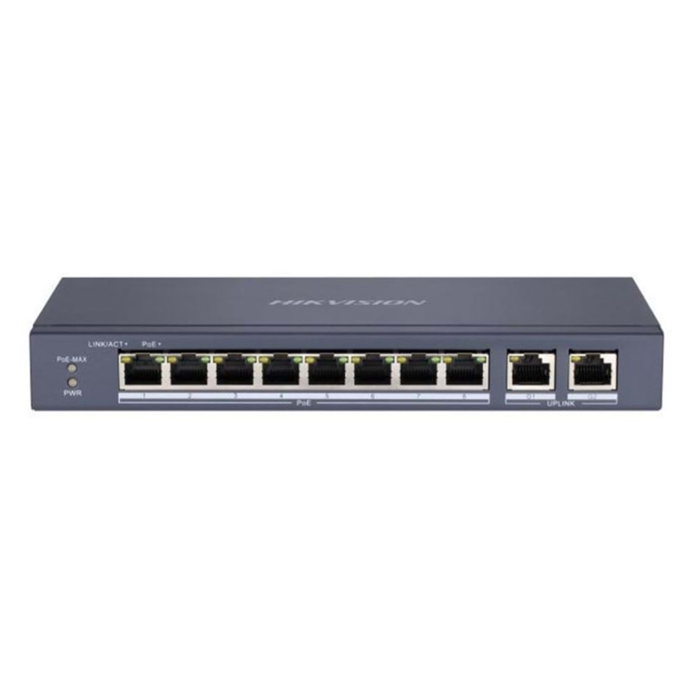 HIKVISION DS-3E0310P-E/M 8XFE+2XFE MEGABİT YÖNETİLEMEZ 65W POE SWİTCH