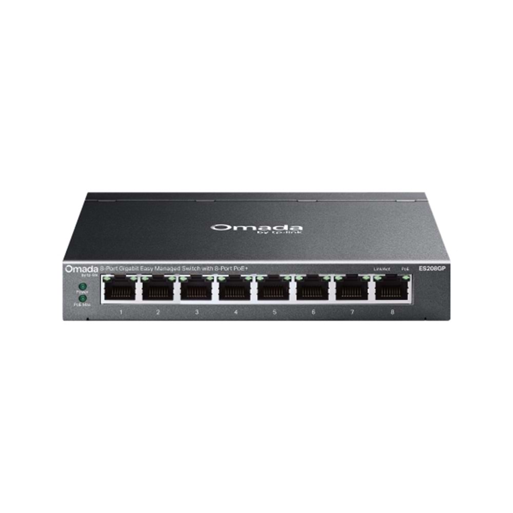 TP-LINK ES208GP 8 PORT YÖNETİLEBİLİR 64W POE SWITCH