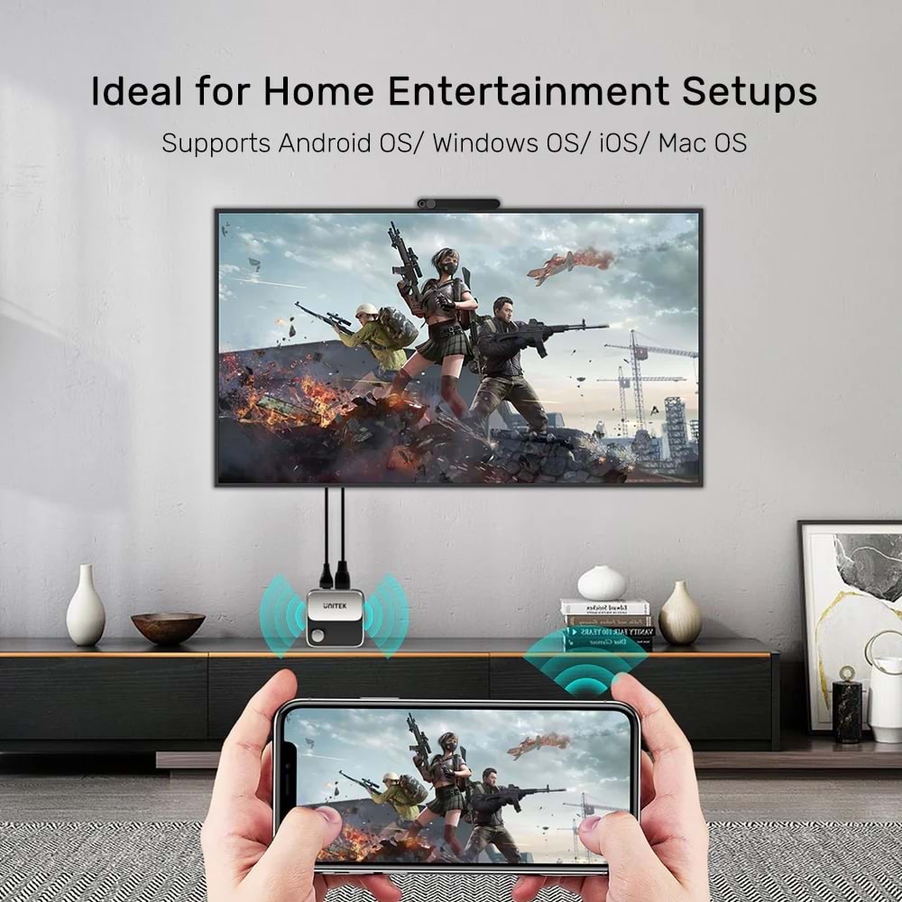 UNITEK 4K KABLOSUZ GÖRÜNTÜ AKTARICI (V1162B)