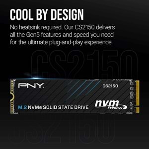 PNY CS2150 2TB 10200/8500 NVMe PCIe Gen5x4 M.2 SSD (M280CS2150-2TB-TB)