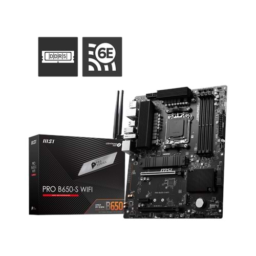 MSI PRO B650-S WIFI DDR5 7200(OC)MHz HDMI DP M.2 ATX AM5 