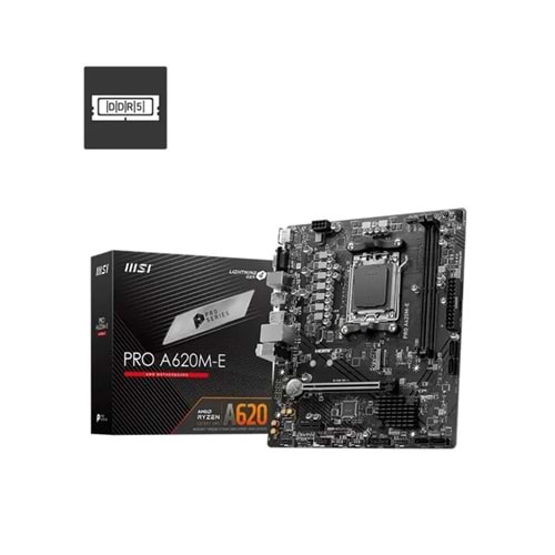 MSI PRO A620M-B AM5 DDR5 6800(OC) HDMI VGA M.2 USB3.2 JARGB V2 mATX