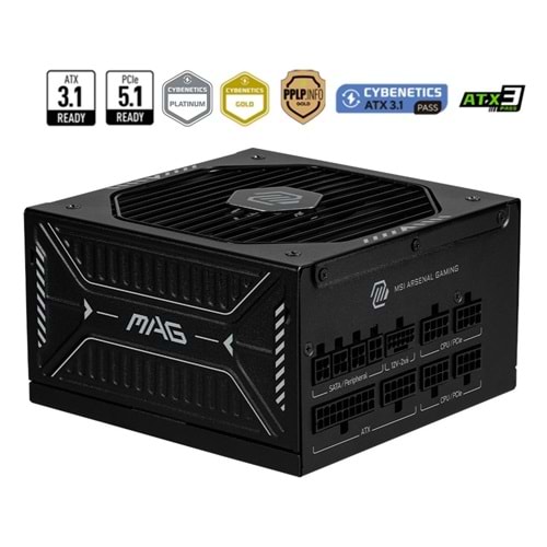 MSI MAG A850GLS PCIE5 850W 80+ GOLD FULL MODÜLER