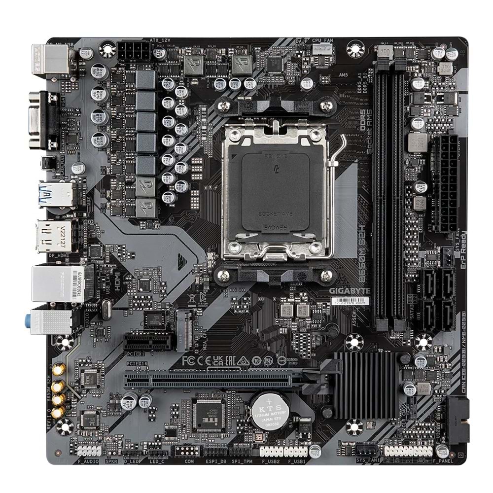 GIGABYTE B650M S2H DDR5 6400(OC) DP HDMI MATX AM5 
