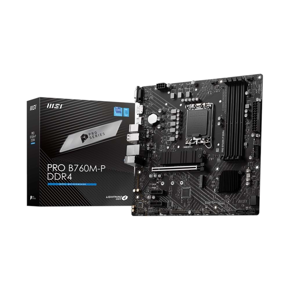 MSI PRO B760M-P DDR4 4800(OC) DDR4 HDMI DP M.2 ATX 1700p 