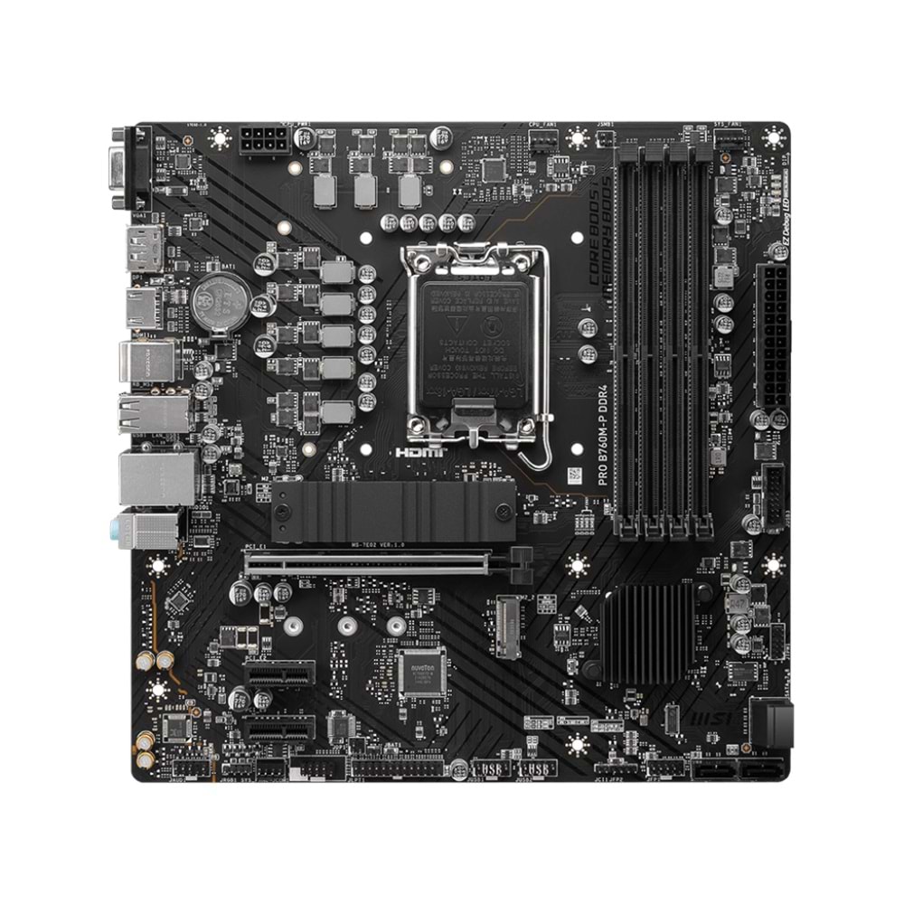 MSI PRO B760M-P DDR4 4800(OC) DDR4 HDMI DP M.2 ATX 1700p 