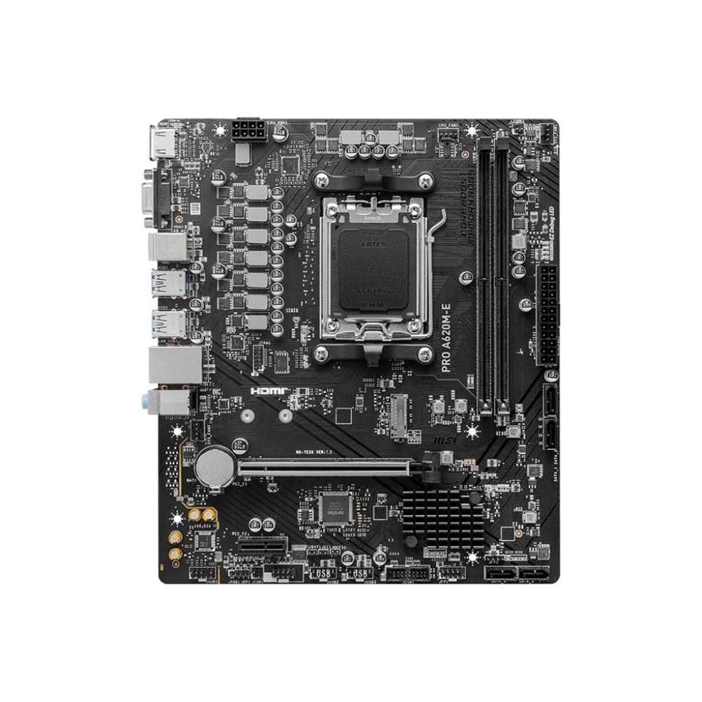MSI PRO A620M-E 6400Mhz(OC) M.2 HDMI VGA mATX AM5