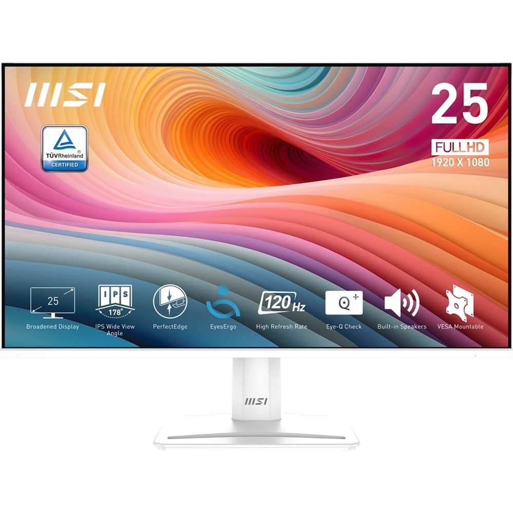24.5 MSI PRO MP251W E2 IPS FHD 1MS 120HZ 