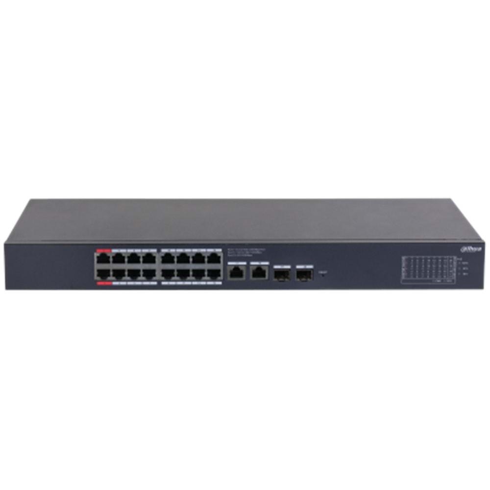 DAHUA CS4220-16GT-240 16 PORT 16XGE-2XGE-2XGE/SFP BULUT YÖNETİLEBİLİR 240W POE SWİTCH