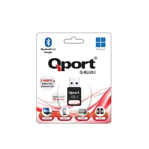 QPORT Q-BLU5.1 BLUETOOTH V5.1 USB ADAPTOR 
