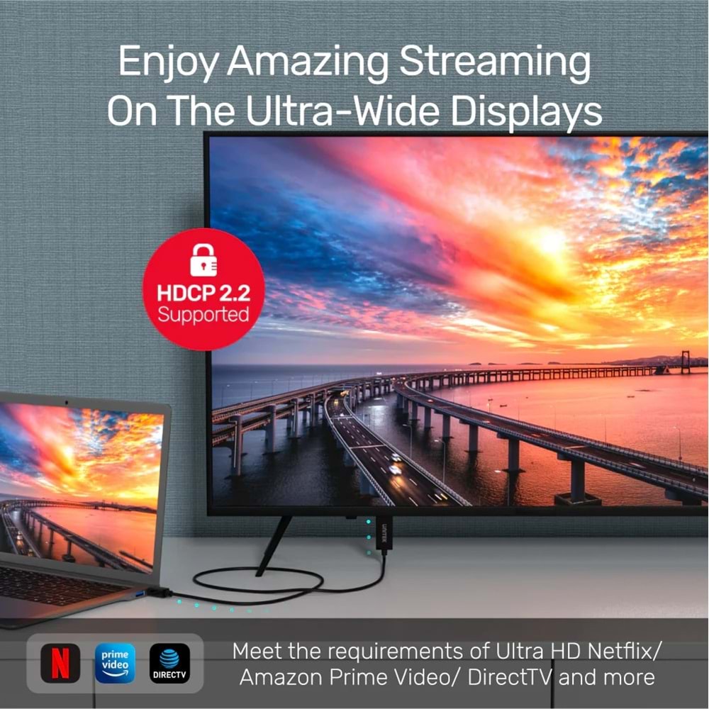 UNITEK MINI DISPLAYPORT TO HDMI DÖNÜŞTÜRÜCÜ 2MT 4K 30Hz (V1152A) 